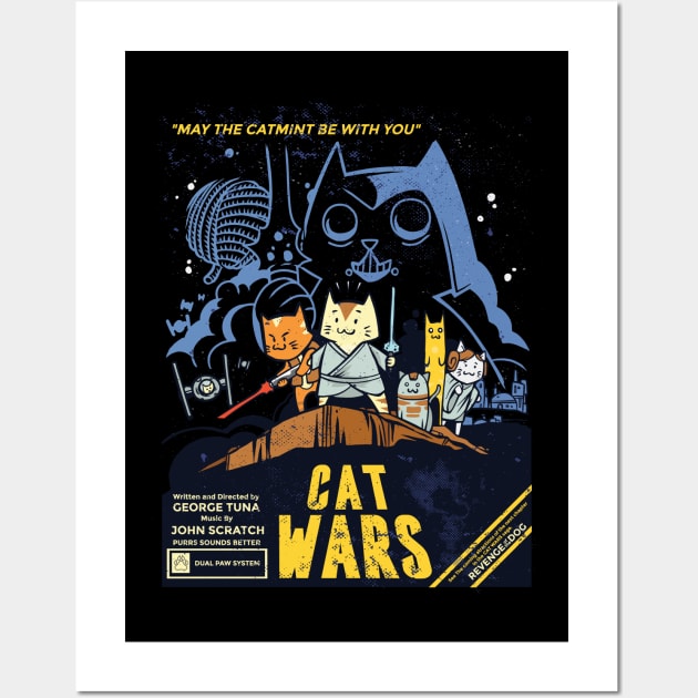 Cat Wars Wall Art by TheRealestDesigns